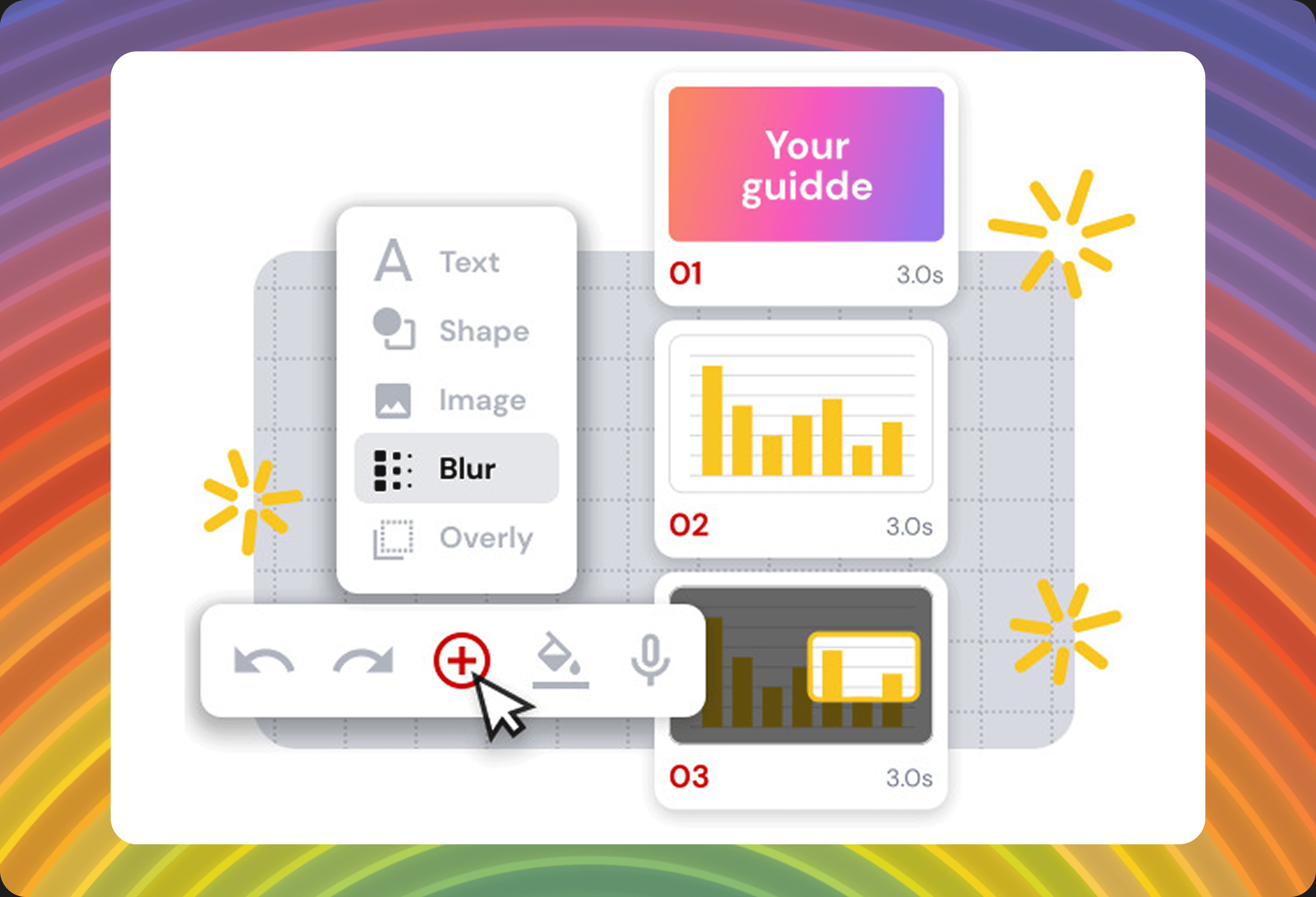 Интерфейс приложения Guidde — процесс работы