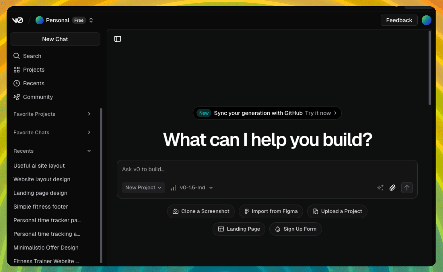Интерфейс V0